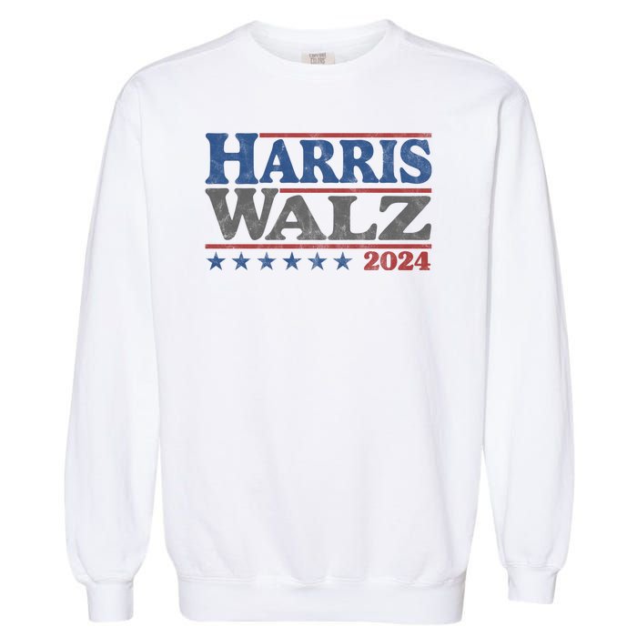 Harris Waltz Kamala Harris Tim Waltz 2024 Vintage Election Garment-Dyed Sweatshirt