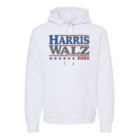 Harris Waltz Kamala Harris Tim Waltz 2024 Vintage Election Premium Hoodie