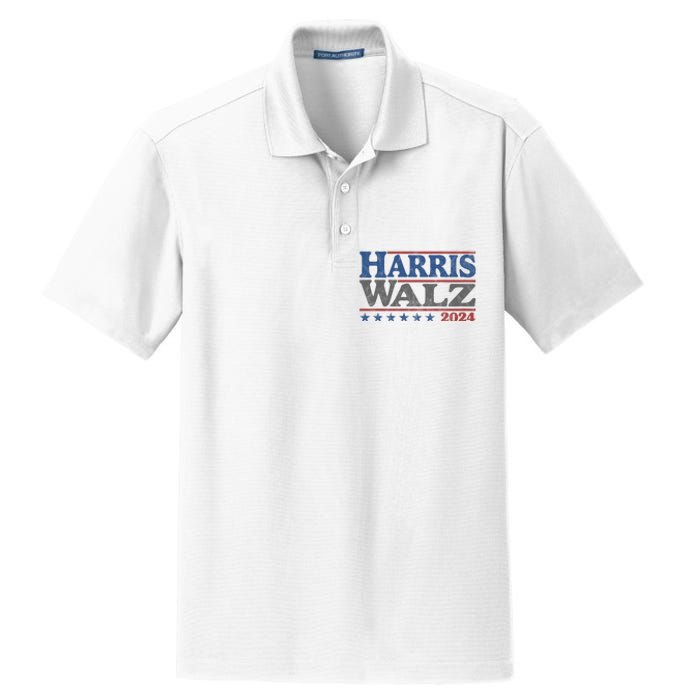 Harris Waltz Kamala Harris Tim Waltz 2024 Vintage Election Dry Zone Grid Polo