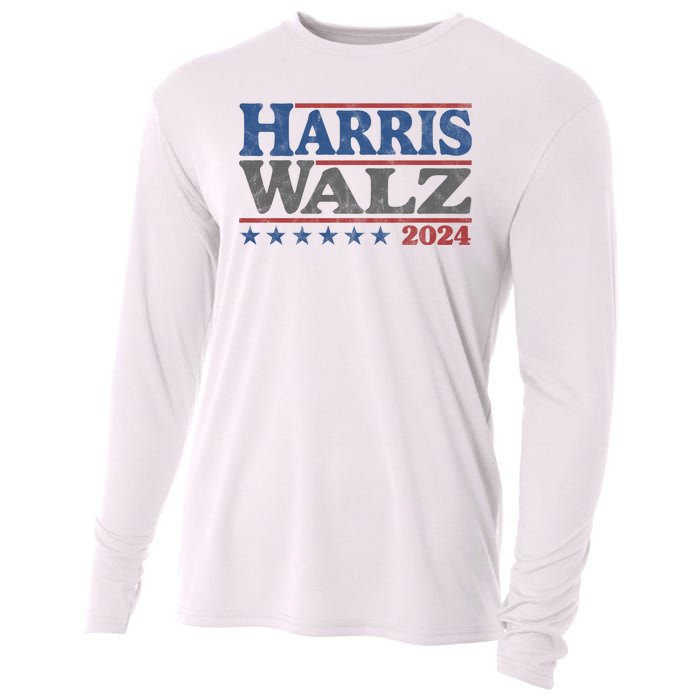 Harris Waltz Kamala Harris Tim Waltz 2024 Vintage Election Cooling Performance Long Sleeve Crew