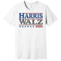 Harris Waltz Kamala Harris Tim Waltz 2024 Vintage Election Premium T-Shirt