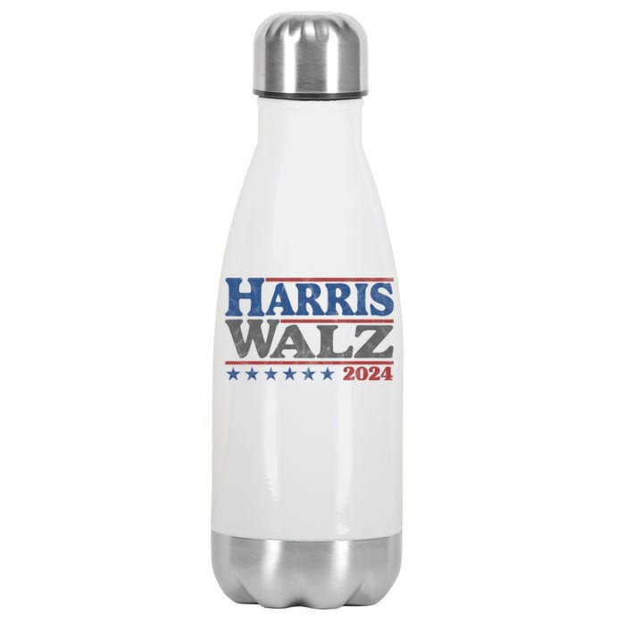 Harris Waltz Kamala Harris Tim Waltz 2024 Vintage Election Stainless Steel Insulated Water Bottle