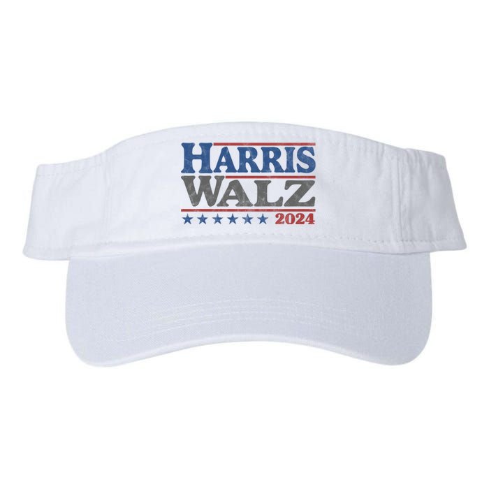 Harris Waltz Kamala Harris Tim Waltz 2024 Vintage Election Valucap Bio-Washed Visor