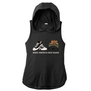 Harris Walz Kamal Make America Nice Again Kamala Rally Ladies PosiCharge Tri-Blend Wicking Draft Hoodie Tank