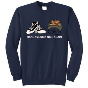 Harris Walz Kamal Make America Nice Again Kamala Rally Tall Sweatshirt