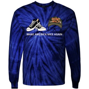 Harris Walz Kamal Make America Nice Again Kamala Rally Tie-Dye Long Sleeve Shirt