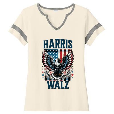 Harris Walz Kamala Harris Walz 2024 Ladies Halftime Notch Neck Tee