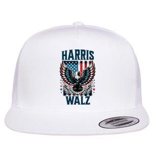 Harris Walz Kamala Harris Walz 2024 Flat Bill Trucker Hat