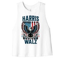 Harris Walz Kamala Harris Walz 2024 Women's Racerback Cropped Tank