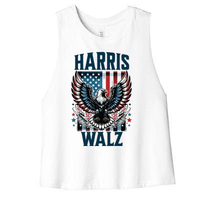 Harris Walz Kamala Harris Walz 2024 Women's Racerback Cropped Tank