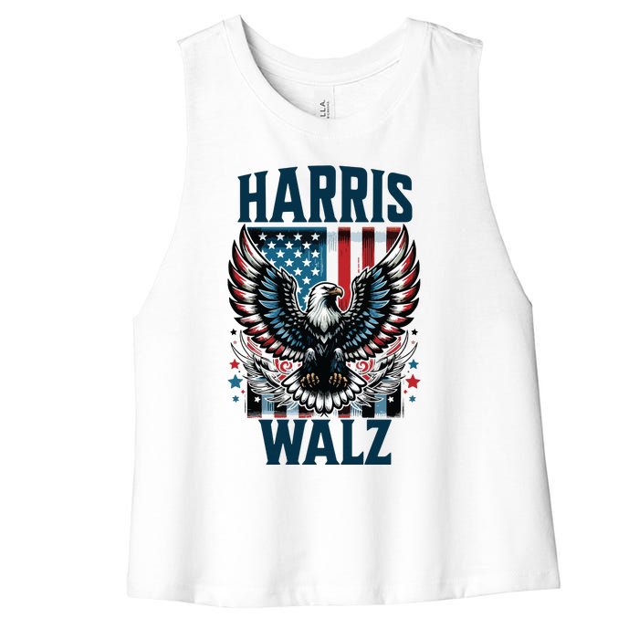 Harris Walz Kamala Harris Walz 2024 Women's Racerback Cropped Tank