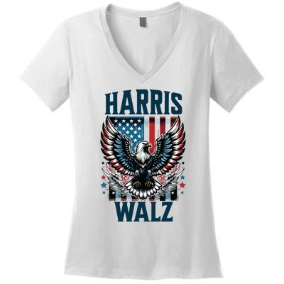 Harris Walz Kamala Harris Walz 2024 Women's V-Neck T-Shirt