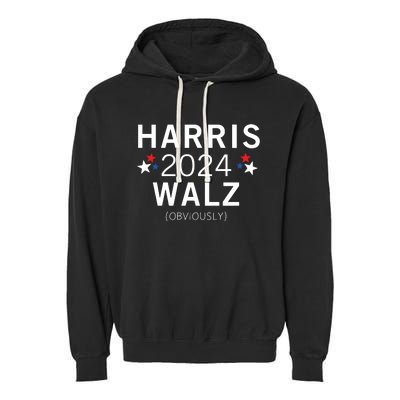 Harris Walz Kamala Democrat Voting Presidential Election Garment-Dyed Fleece Hoodie