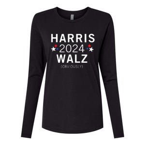 Harris Walz Kamala Democrat Voting Presidential Election Womens Cotton Relaxed Long Sleeve T-Shirt