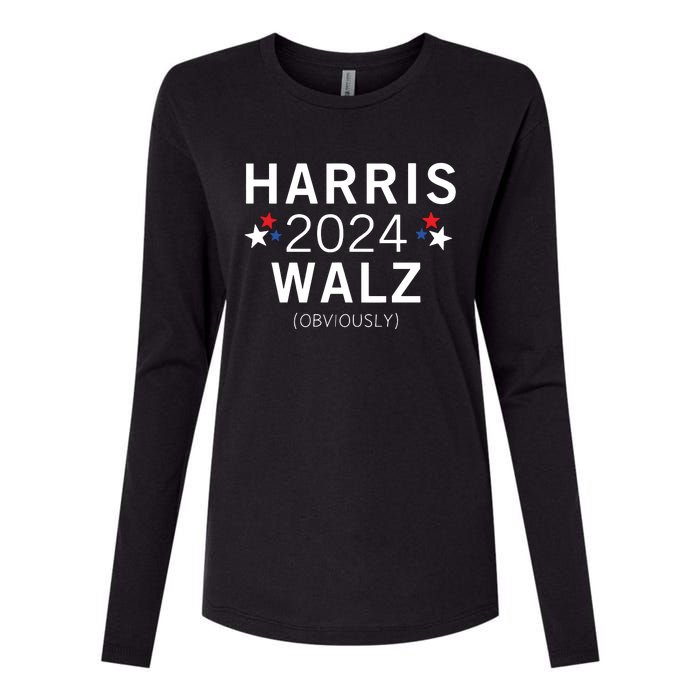 Harris Walz Kamala Democrat Voting Presidential Election Womens Cotton Relaxed Long Sleeve T-Shirt