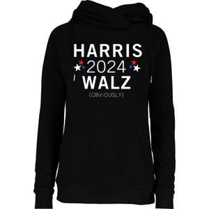 Harris Walz Kamala Democrat Voting Presidential Election Womens Funnel Neck Pullover Hood