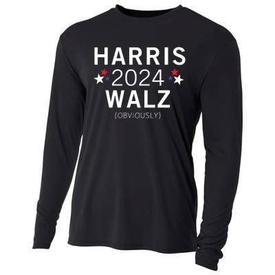 Harris Walz Kamala Democrat Voting Presidential Election Cooling Performance Long Sleeve Crew