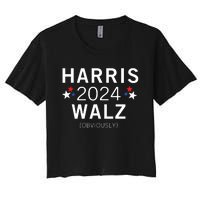 Harris Walz Kamala Democrat Voting Presidential Election Women's Crop Top Tee