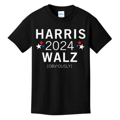 Harris Walz Kamala Democrat Voting Presidential Election Kids T-Shirt