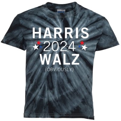 Harris Walz Kamala Democrat Voting Presidential Election Kids Tie-Dye T-Shirt