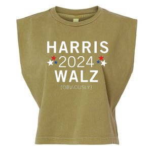 Harris Walz Kamala Democrat Voting Presidential Election Garment-Dyed Women's Muscle Tee