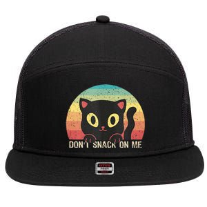 Harris Walz Kamala 2024 Support DonT Snack On Me Cat 7 Panel Mesh Trucker Snapback Hat