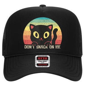 Harris Walz Kamala 2024 Support DonT Snack On Me Cat High Crown Mesh Back Trucker Hat