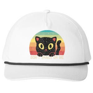 Harris Walz Kamala 2024 Support DonT Snack On Me Cat Snapback Five-Panel Rope Hat