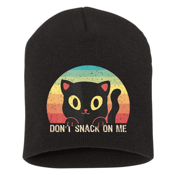 Harris Walz Kamala 2024 Support DonT Snack On Me Cat Short Acrylic Beanie