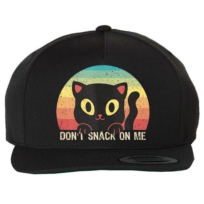 Harris Walz Kamala 2024 Support DonT Snack On Me Cat Wool Snapback Cap