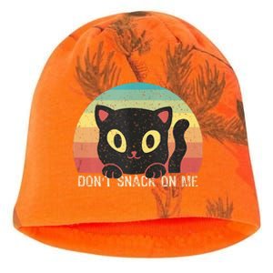 Harris Walz Kamala 2024 Support DonT Snack On Me Cat Kati - Camo Knit Beanie