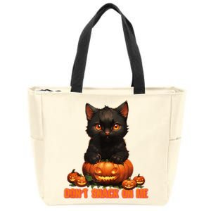 Harris Walz Kamala 2024 Support DonT Snack On Me Cat Zip Tote Bag