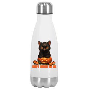 Harris Walz Kamala 2024 Support DonT Snack On Me Cat Stainless Steel Insulated Water Bottle