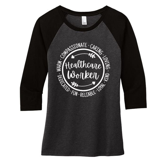 Healthcare Worker Life Essential Health Care Appreciation Women's Tri-Blend 3/4-Sleeve Raglan Shirt