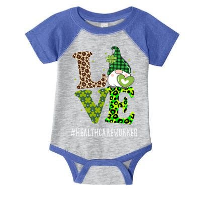 Healthcare Worker Love St Patricks Day Gnome Leopard Gift Infant Baby Jersey Bodysuit