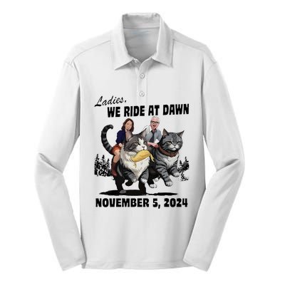 Harris Walz Ladies We Ride At Dawn November 5th 2024 Silk Touch Performance Long Sleeve Polo