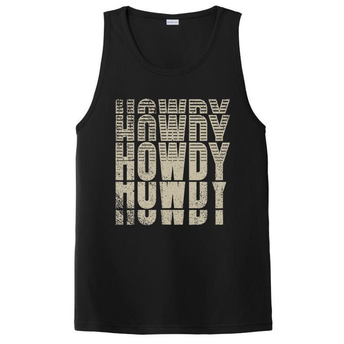 Howdy Western Life Country Gal Ranch Horse Lover Rodeo Rider PosiCharge Competitor Tank