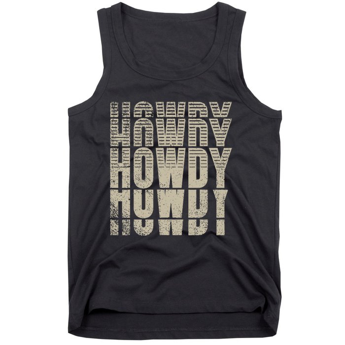 Howdy Western Life Country Gal Ranch Horse Lover Rodeo Rider Tank Top