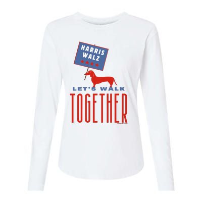 Harris Walz LetS Walk Together Womens Cotton Relaxed Long Sleeve T-Shirt