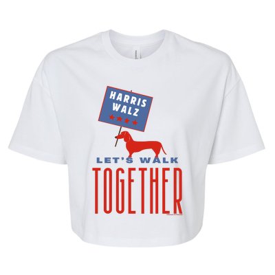 Harris Walz LetS Walk Together Bella+Canvas Jersey Crop Tee