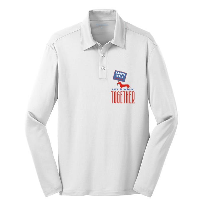 Harris Walz LetS Walk Together Silk Touch Performance Long Sleeve Polo