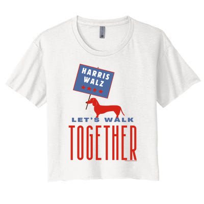 Harris Walz LetS Walk Together Women's Crop Top Tee