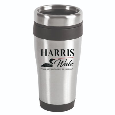 Harris Walz Laser Loon Weird Campaign 16oz Travel Tumbler