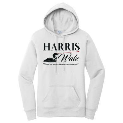 Harris Walz Laser Loon Weird Campaign Women's Pullover Hoodie