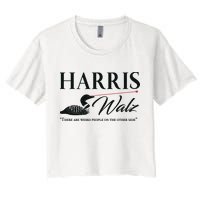 Harris Walz Laser Loon Weird Campaign Women's Crop Top Tee