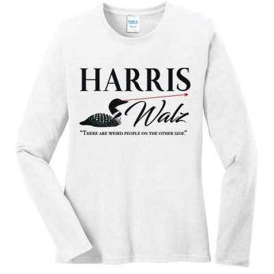 Harris Walz Laser Loon Weird Campaign Ladies Long Sleeve Shirt