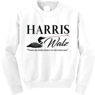 Harris Walz Laser Loon Weird Campaign Kids Sweatshirt