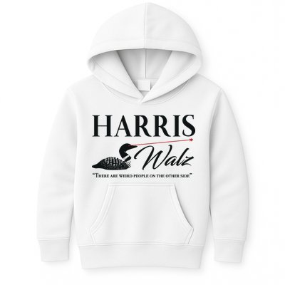 Harris Walz Laser Loon Weird Campaign Kids Hoodie