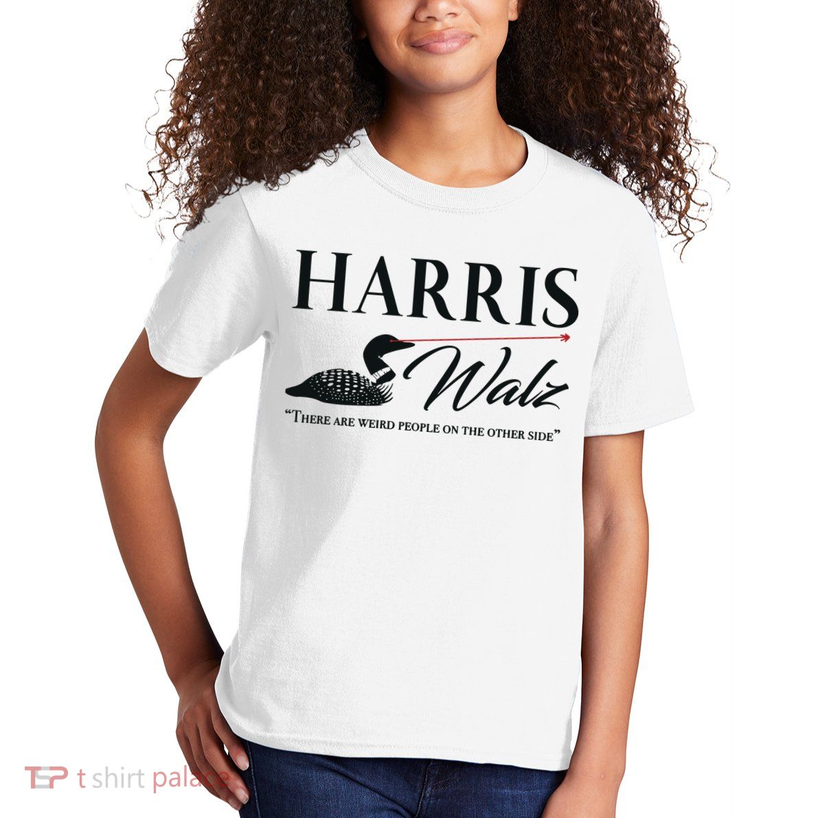 Harris Walz Laser Loon Weird Campaign Kids T-Shirt
