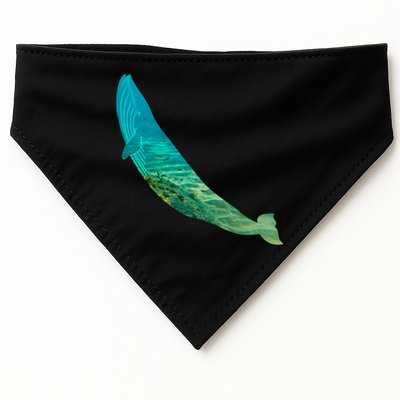 Humpback Whale Lovers Silhouette Earth Day And Ocean Week Gift USA-Made Doggie Bandana